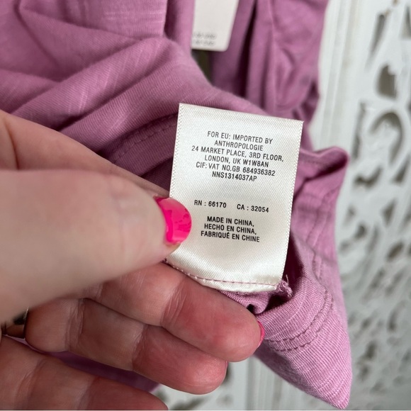 Anthropologie Pink Ruched Blouse Long Sleeve - Picture 6 of 6